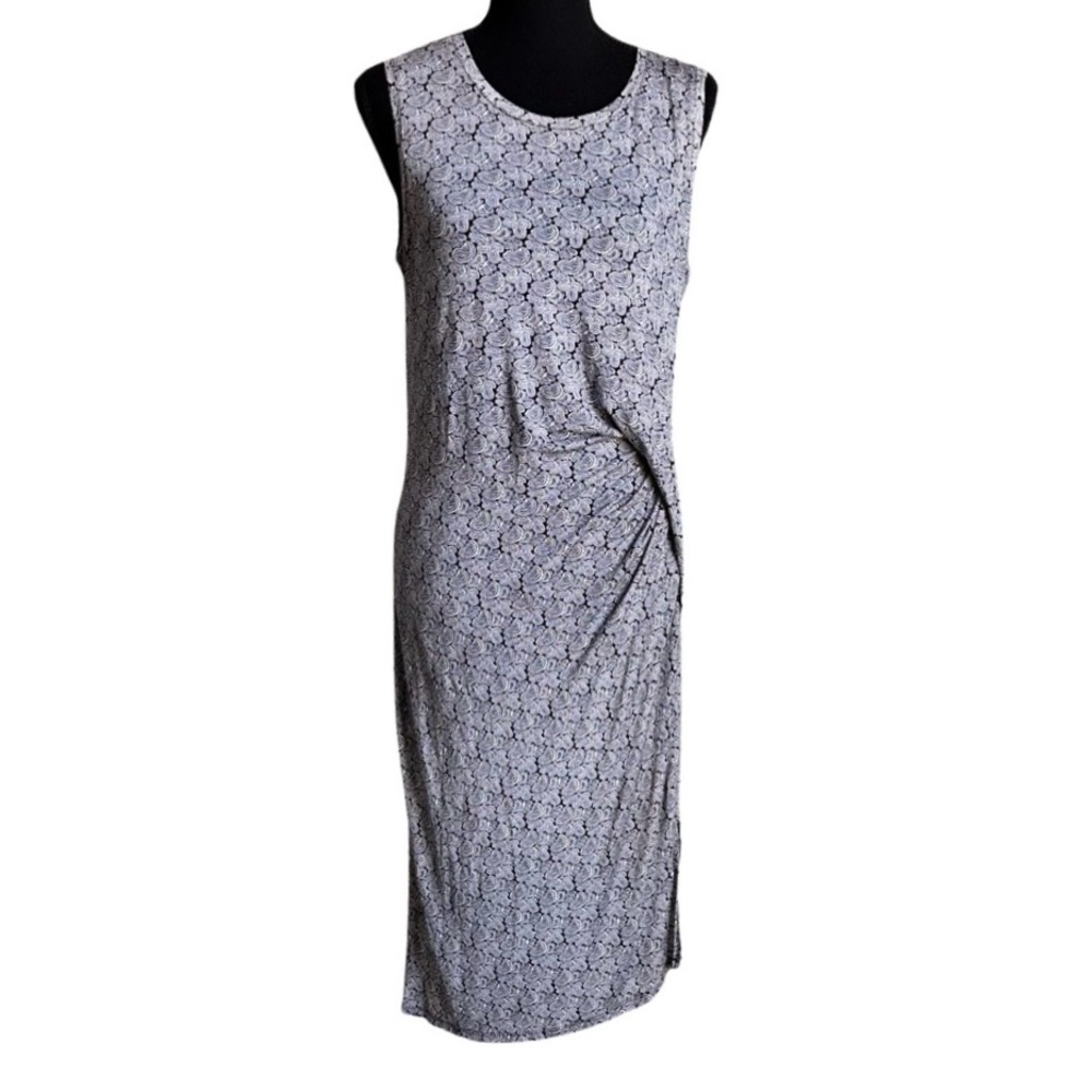 Michael Kors Women's Medium Sleeveless Paisley Draped Dress